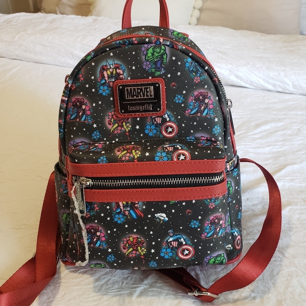 NEW LOUNGEFLY-MARVEL-AVENGERS-TATTOO MINNI BACKPACK